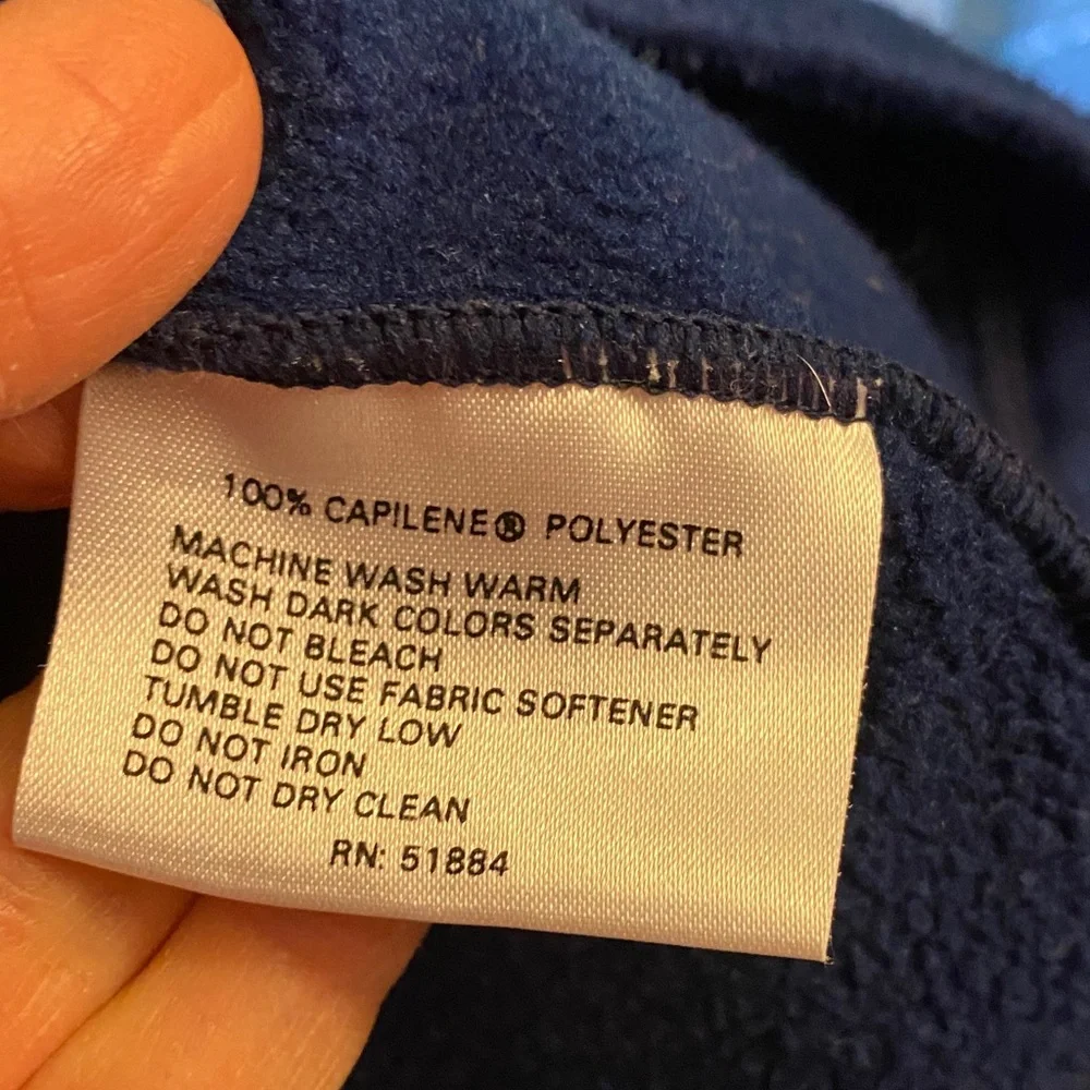 Patagonia Men's Blue and Teal half Zip-Up Sweater